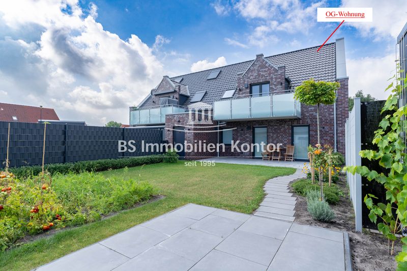 Neubau OG-Wohnung mit gehob. Ausstattung, Balkon und PKW-Stellplatz in ruhiger Lage!